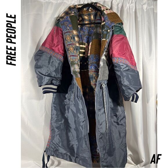FREE PEOPLE SIENNA REVERSIBLE PARKA JACKET RARE NEW - Picture 7 of 12